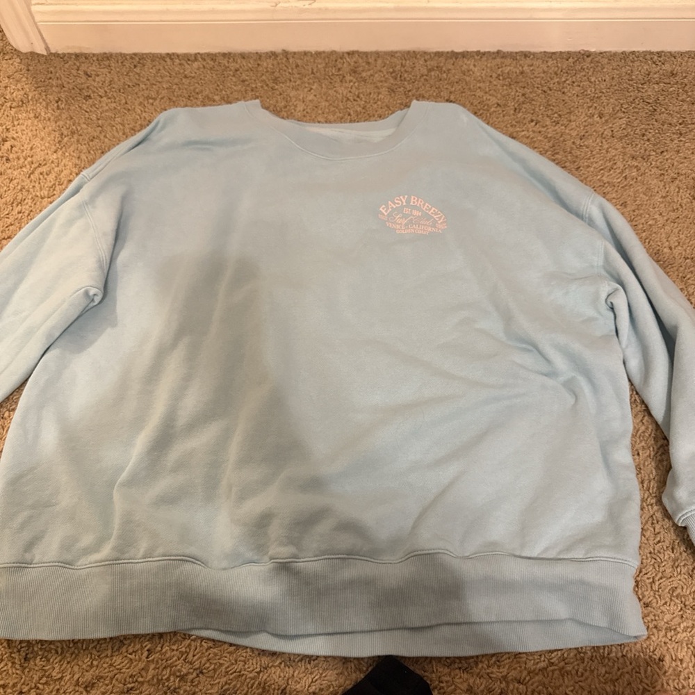 Old Navy Easy Breezy Light Blue Sweatshirt